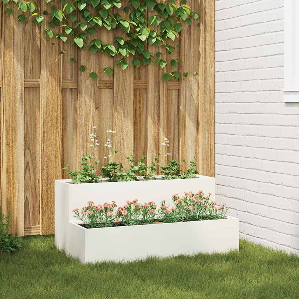 Vaso da giardino Bianco 100 x 60 x 45 cm