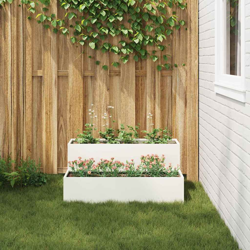 Vaso da giardino Bianco 100 x 60 x 45 cm