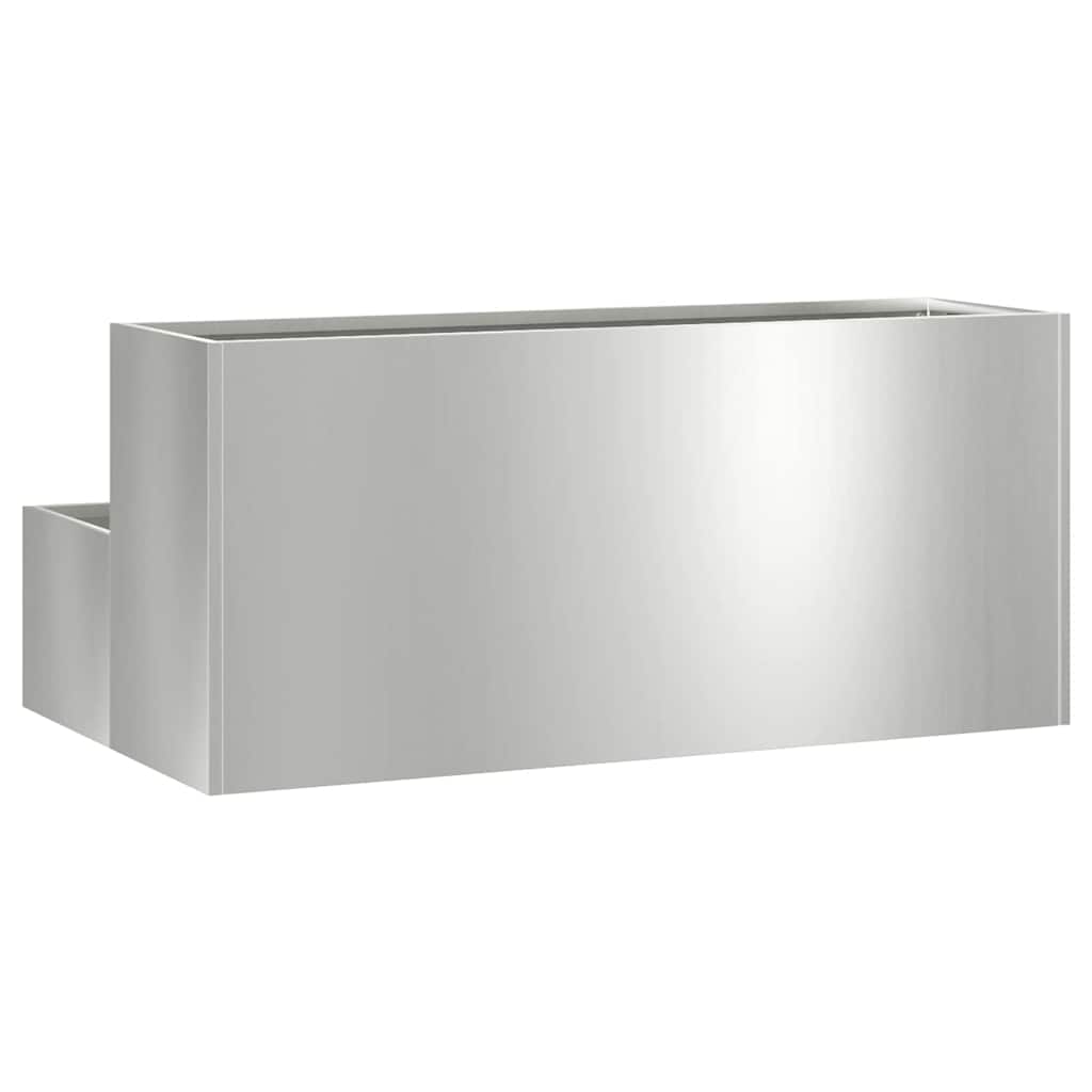 Vaso da giardino Argento 100 x 60 x 45 cm Acciaio zincato