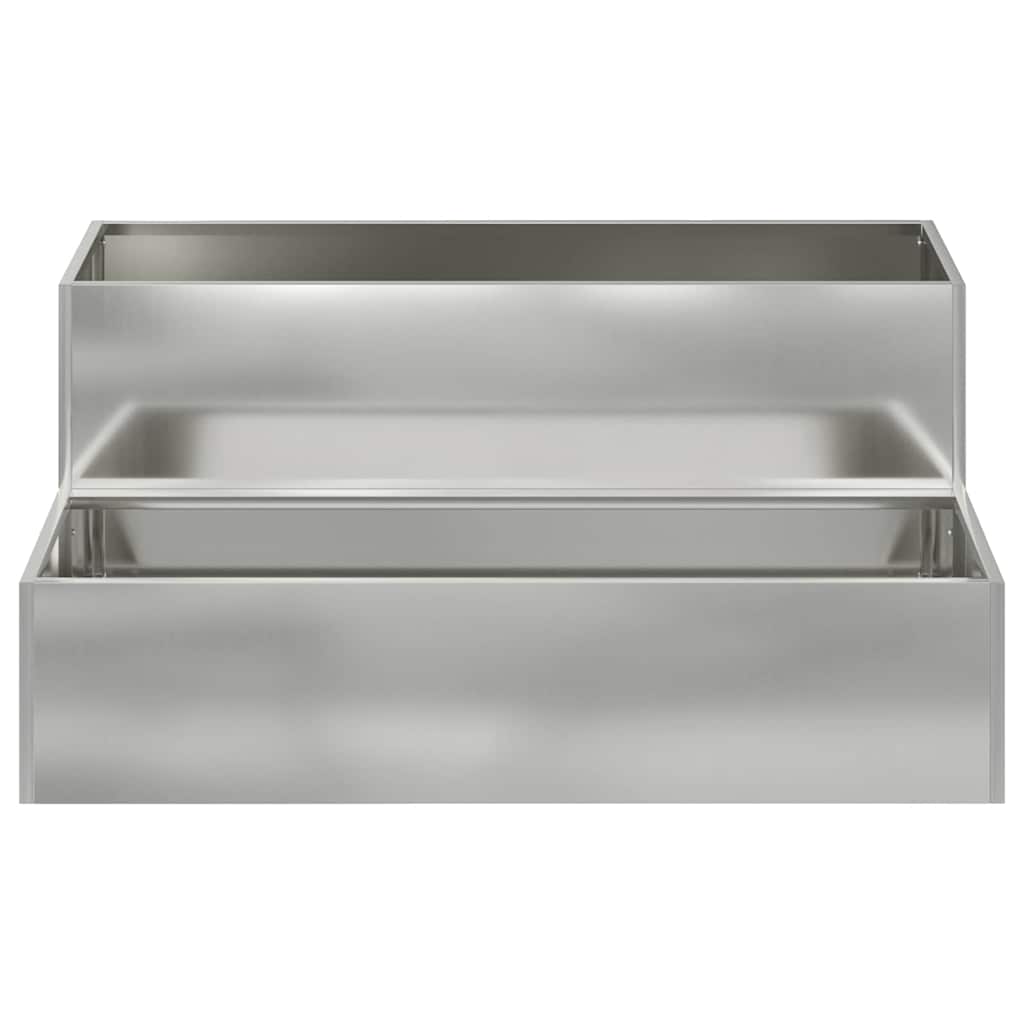 Vaso da giardino Argento 100 x 60 x 45 cm Acciaio zincato