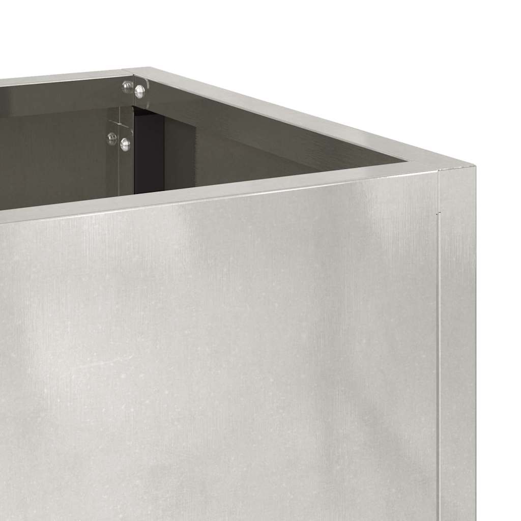 Vaso da Giardino Rialzato Argento 100 x 26 x 82 cm