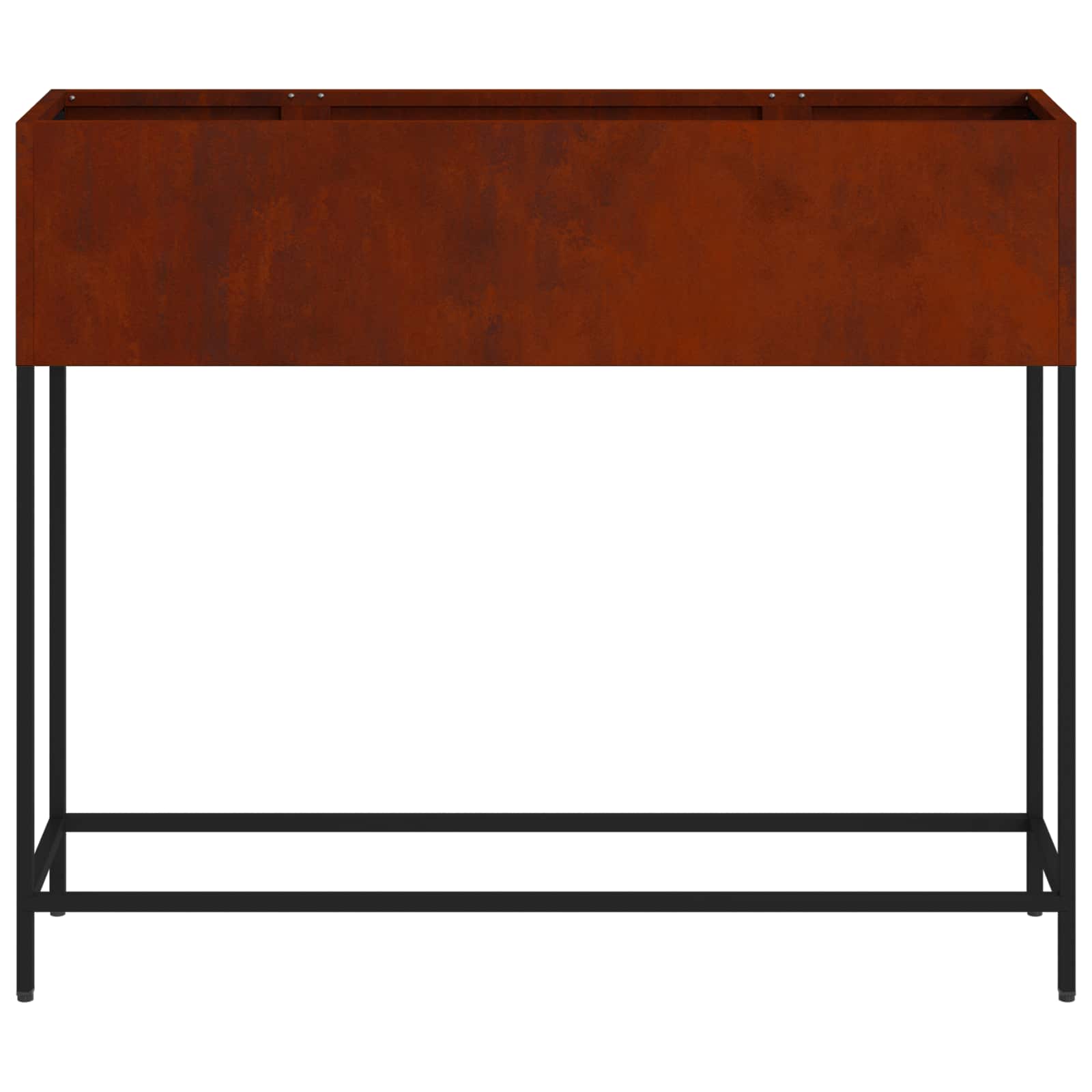 Vaso da Giardino Rialzato Ruggine 100 x 26 x 82 cm