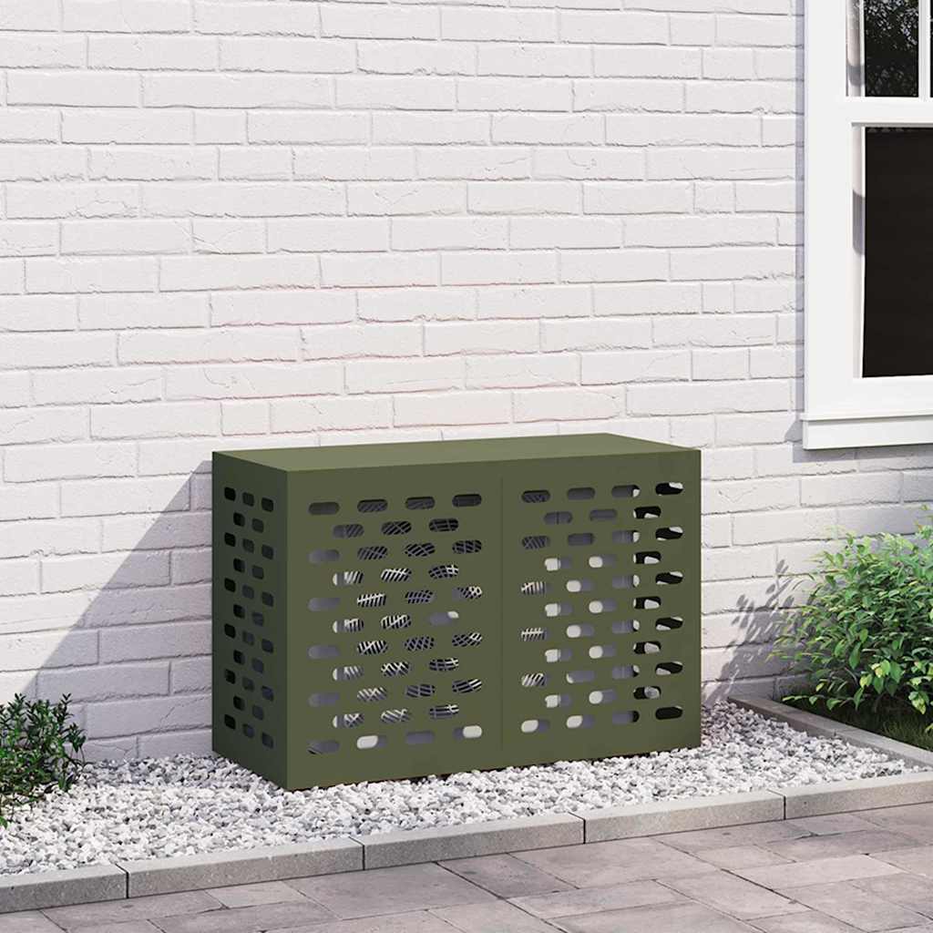 Copertura per condizionatore d'aria Verde Oliva 90 x 40 x 60 cm