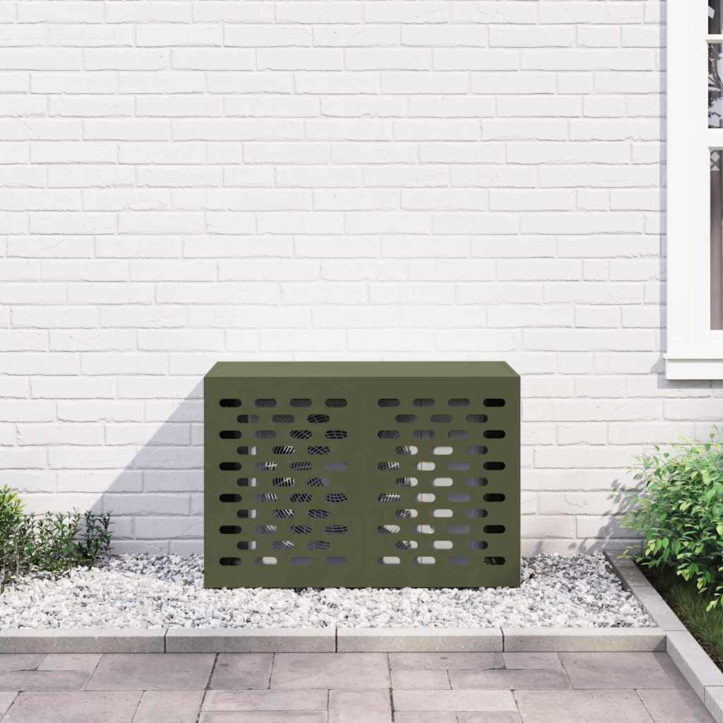 Copertura per condizionatore d'aria Verde Oliva 90 x 40 x 60 cm