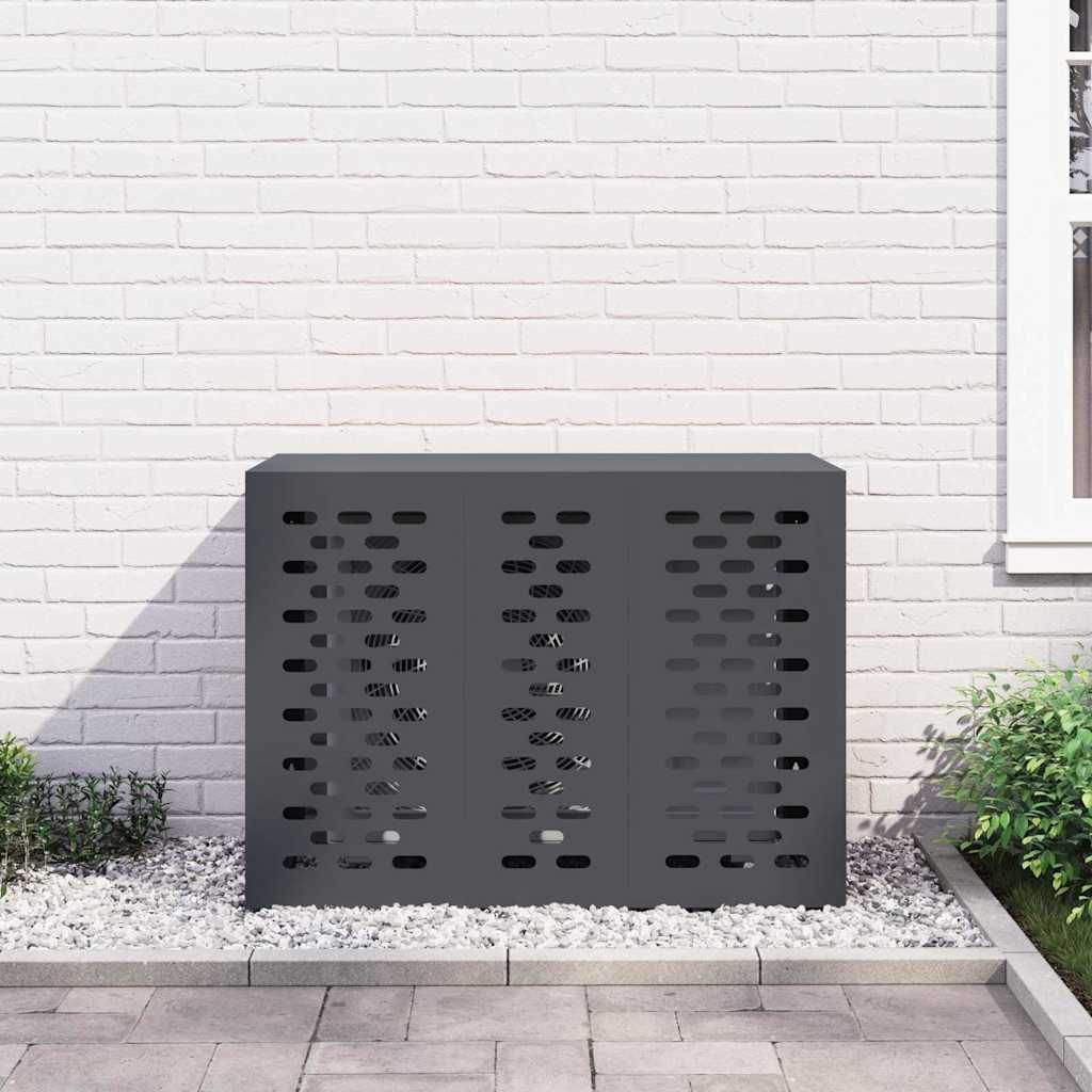 Copertura per condizionatore d'aria Antracite 110 x 50 x 80 cm