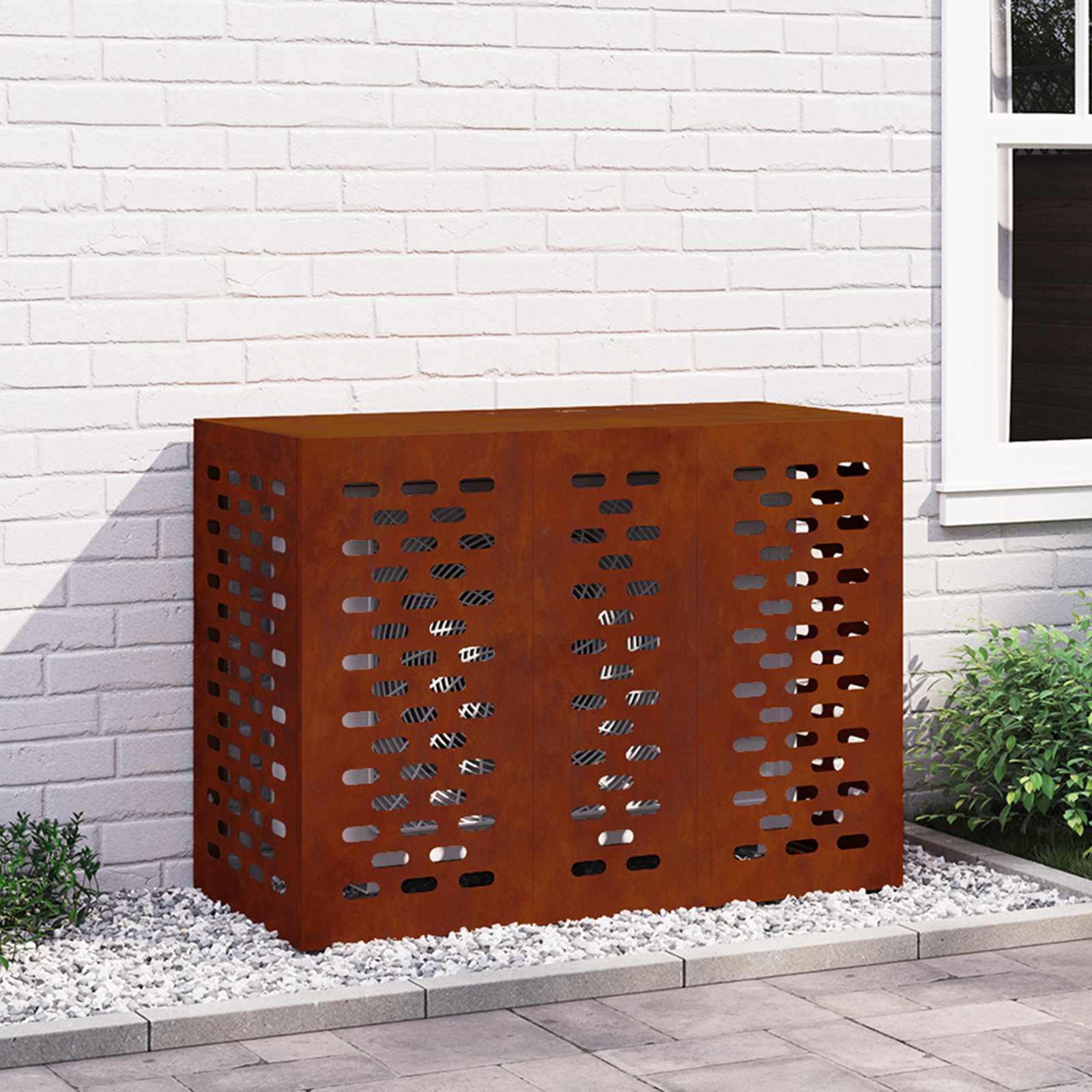 Copertura per condizionatore d'aria Ruggine 110 x 50 x 80 cm