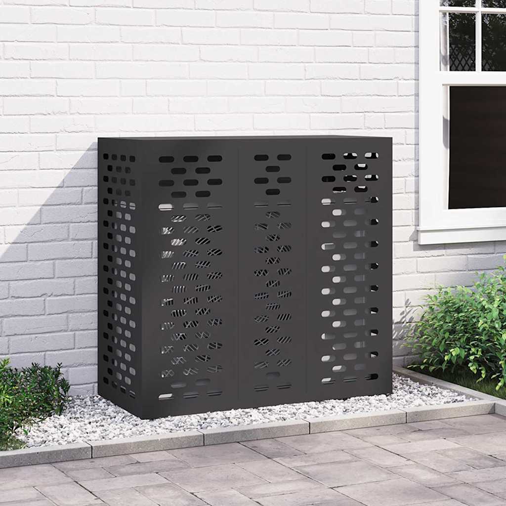 Copertura per condizionatore d'aria Nero 110 x 50 x 105 cm