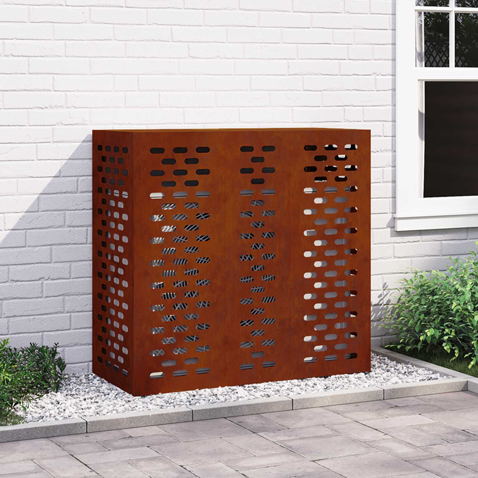 Copertura per condizionatore d'aria Ruggine 110 x 50 x 105 cm
