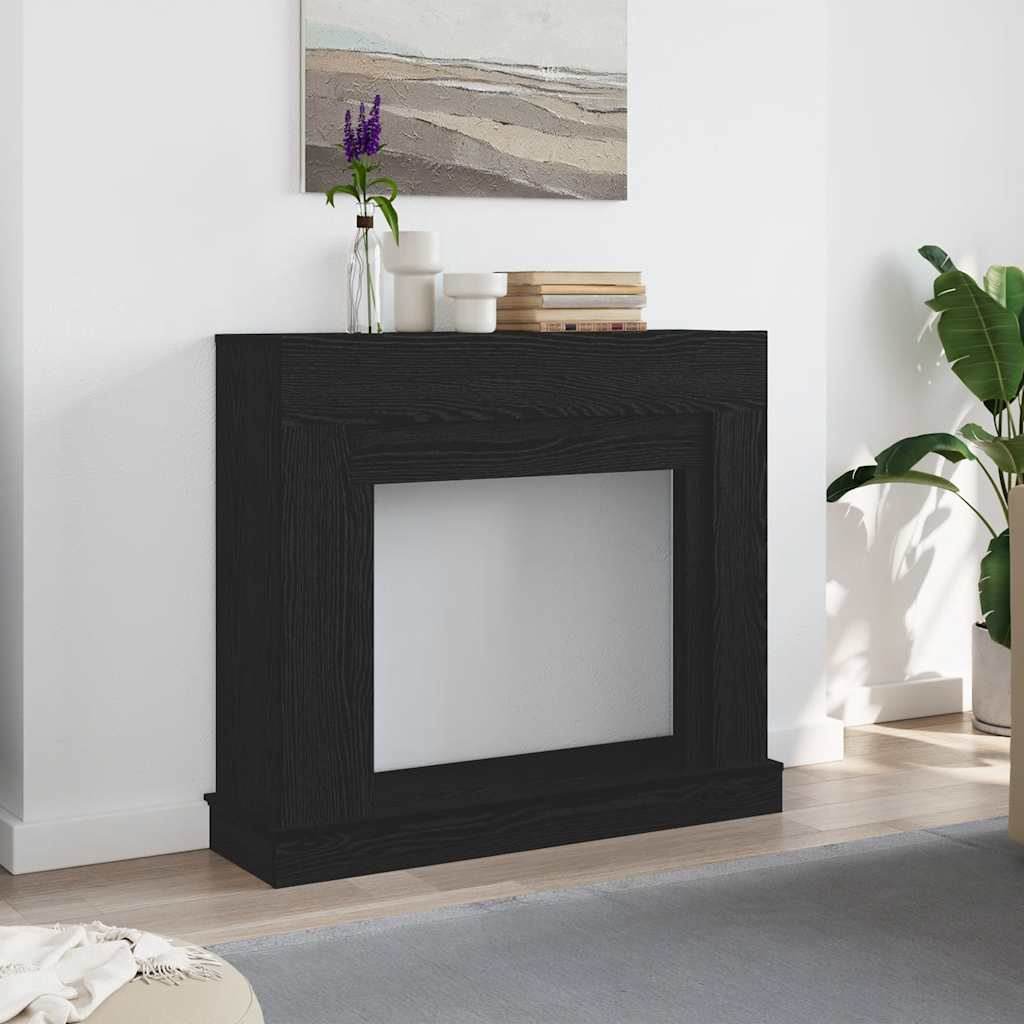 Cornice per Camino Rovere Nero 100x30x87,5 cm in Truciolato