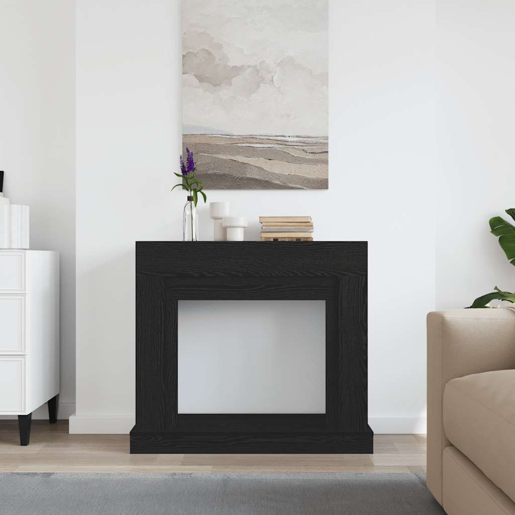 Cornice per Camino Rovere Nero 100x30x87,5 cm in Truciolato