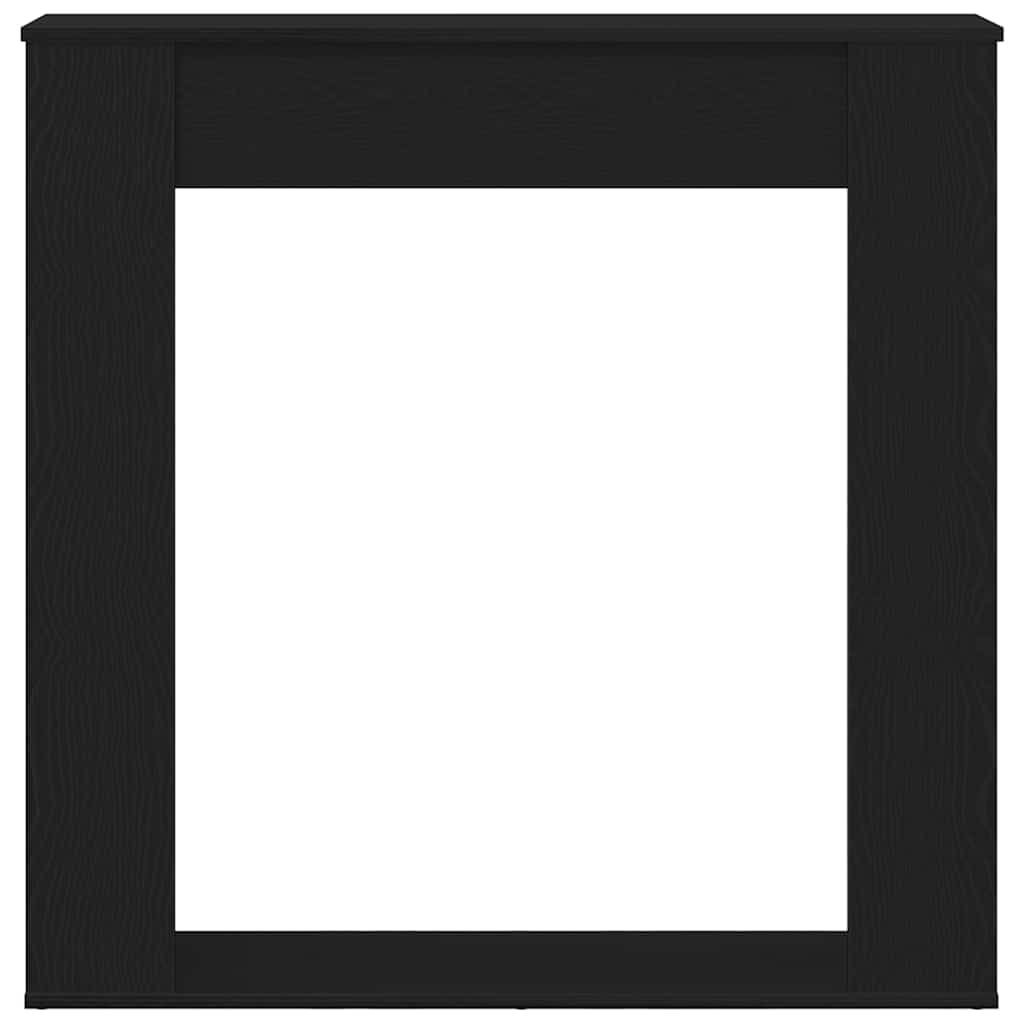 Cornice per Camino Rovere Nero 100x20x100 cm in Truciolato