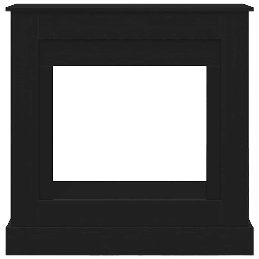Cornice per Camino Rovere Nero 90x30x90 cm in Truciolato