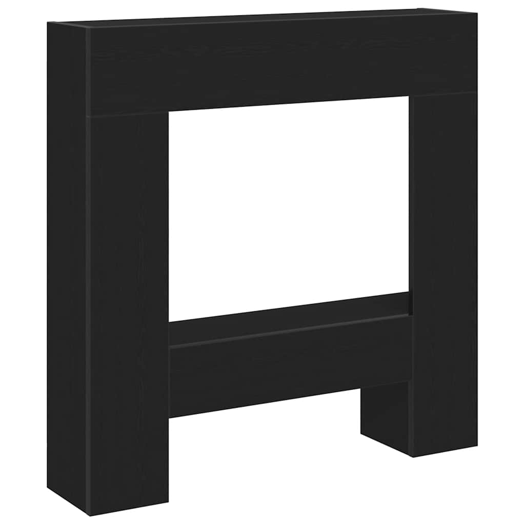 Cornice per Camino Rovere Nero 81x18x82 cm in Truciolato