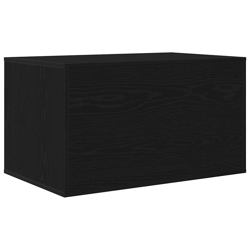 Lettiera per gatti in rovere nero 80x50x45 cm in legno ingegnerizzato