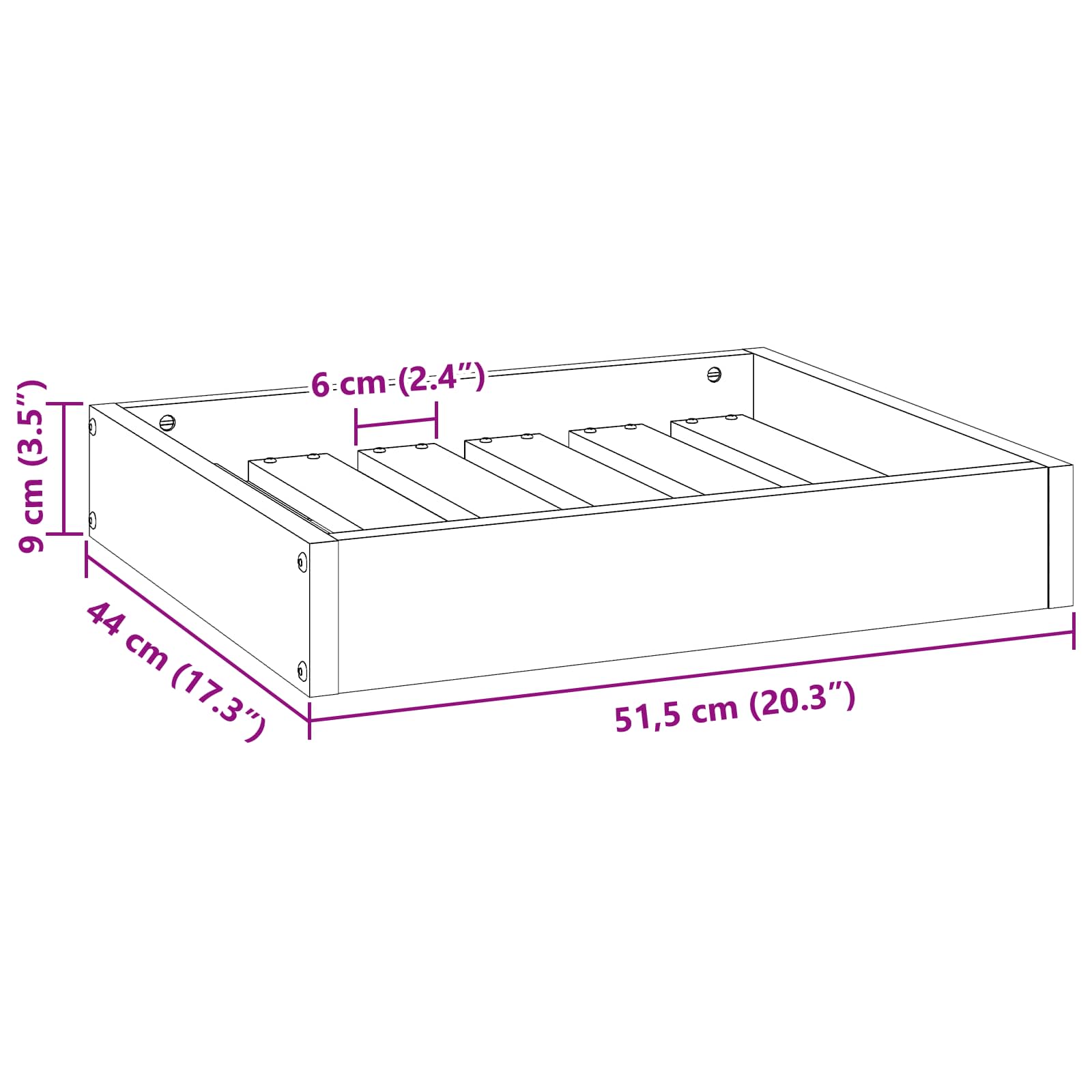 Letto per Cani Marrone cerato 51,5 x 44 x 9 cm