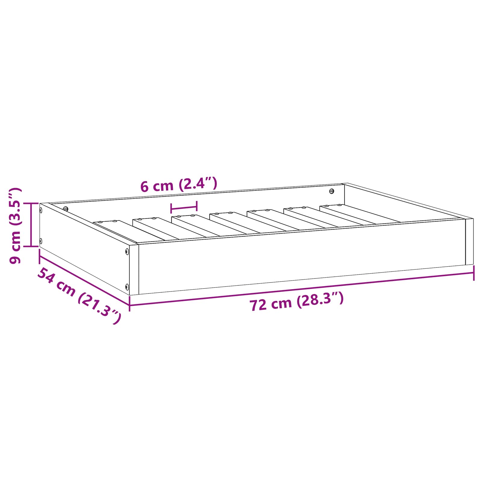 Letto per Cani Marrone cerato 72 x 54 x 9 cm