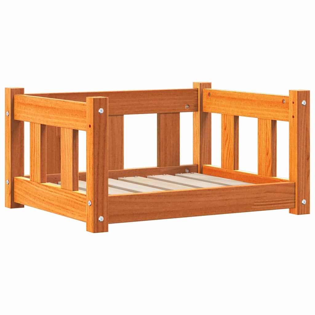 Letto per Cani 55 x 45 x 28 cm Legno Massello di Pino