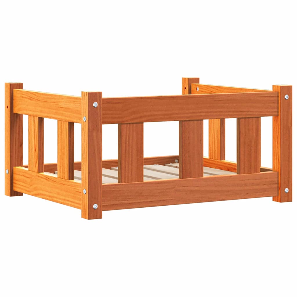 Letto per Cani 55 x 45 x 28 cm Legno Massello di Pino