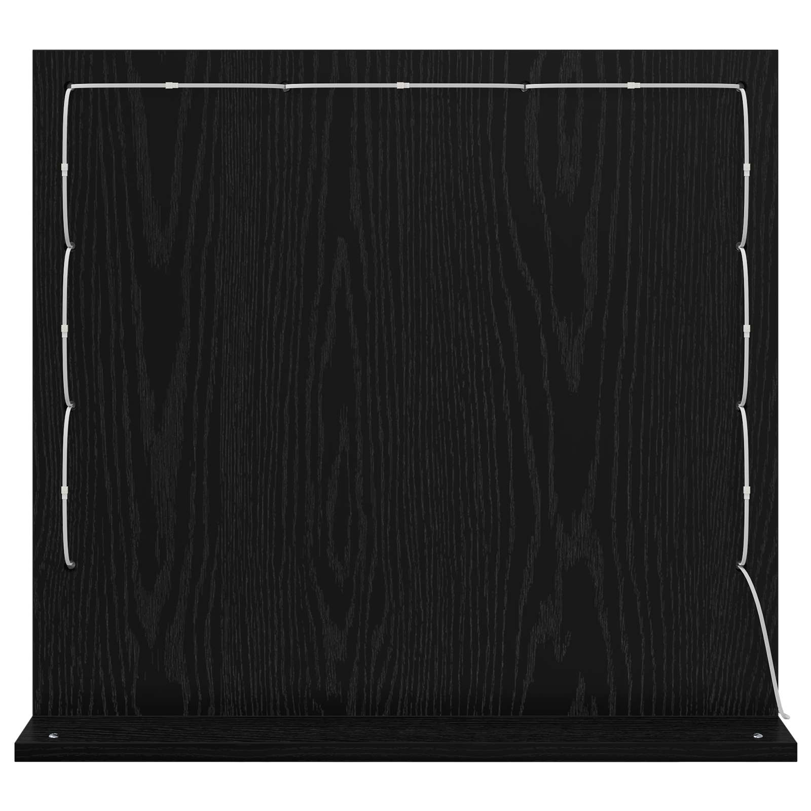Specchio da Vanità Rovere Nero 60 x 55 x 18 cm Rettangolare