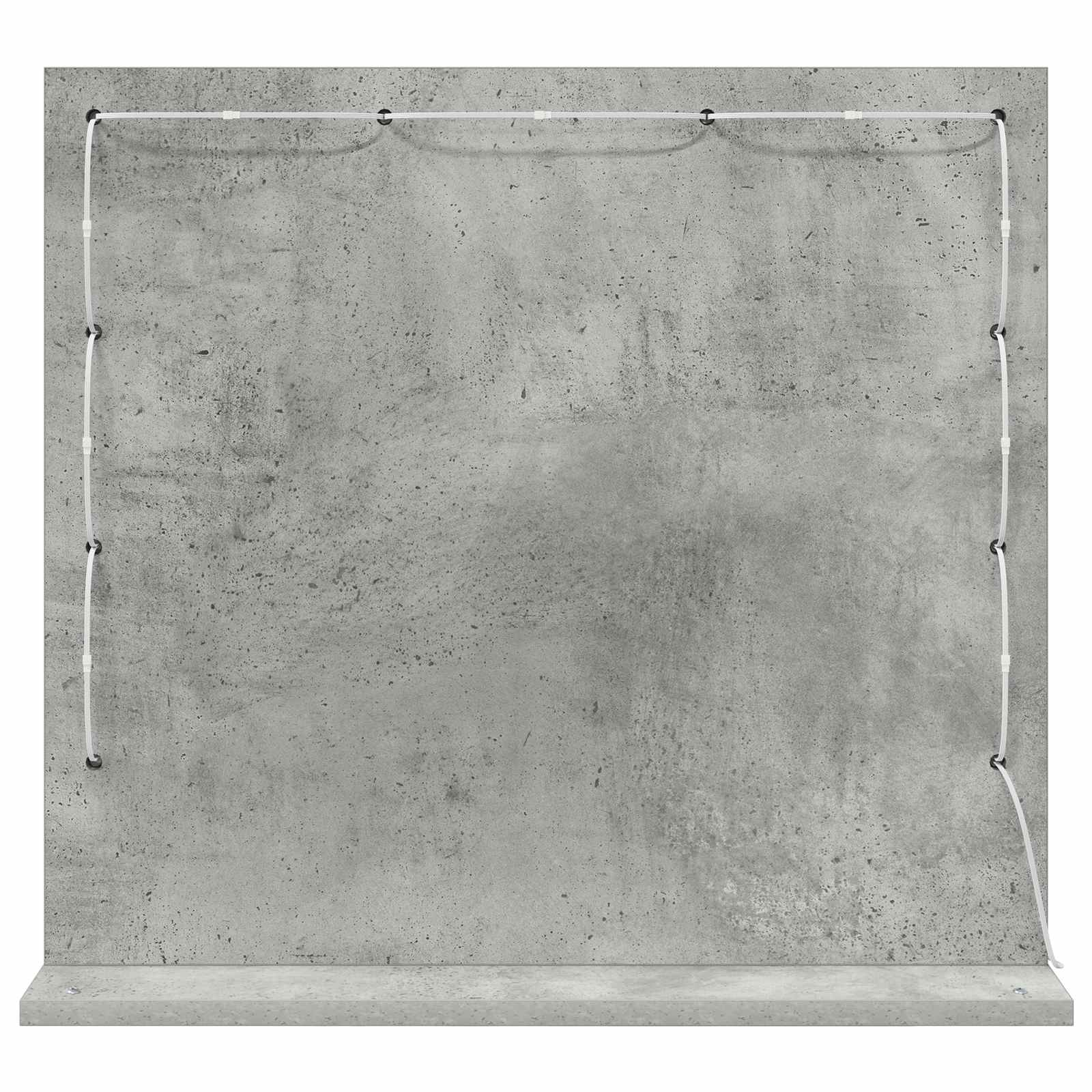 Specchio da Vanità Grigio cemento 60 x 55 x 18 cm Rettangolare