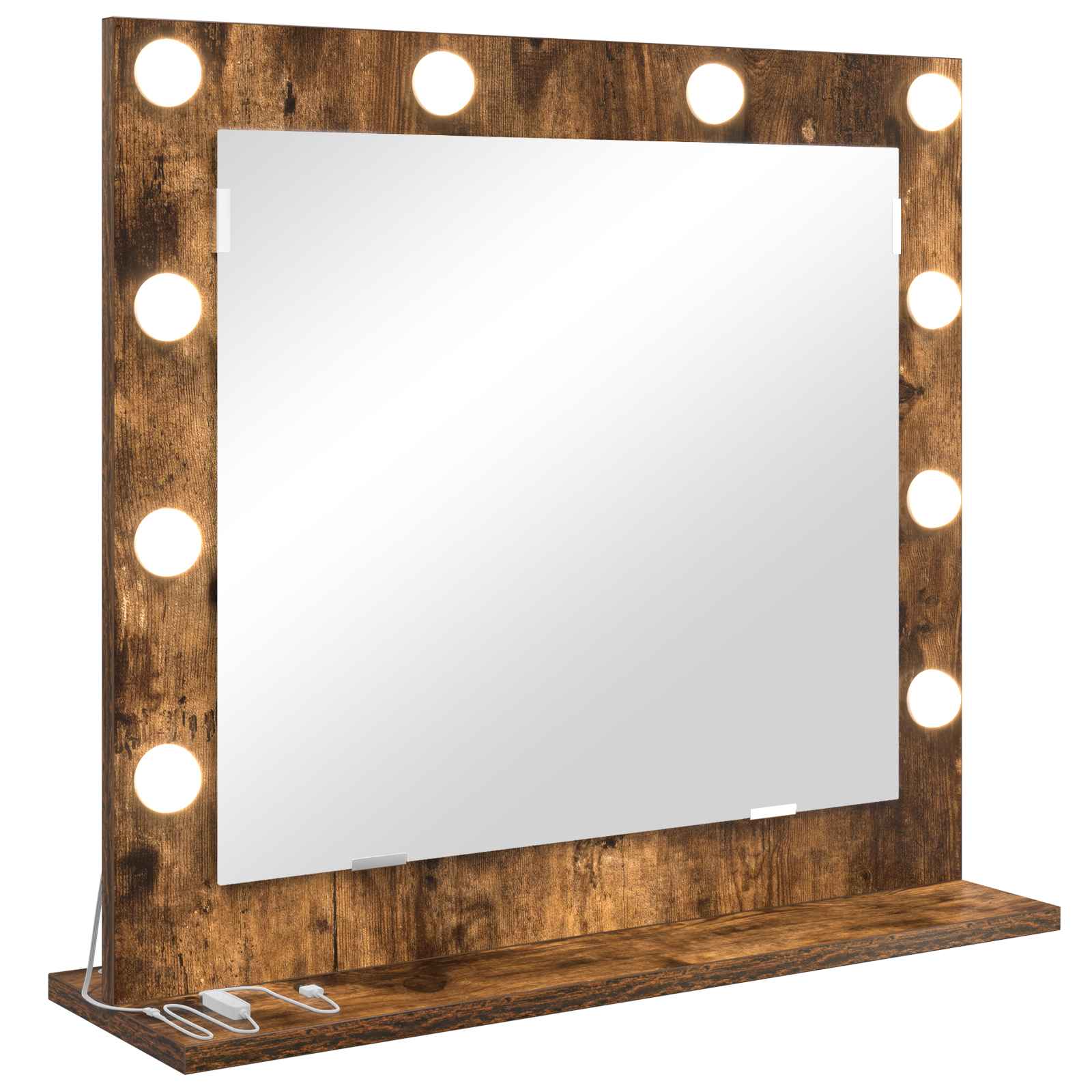 Specchio da Vanità Rovere fumé 60 x 55 x 18 cm Rettangolare