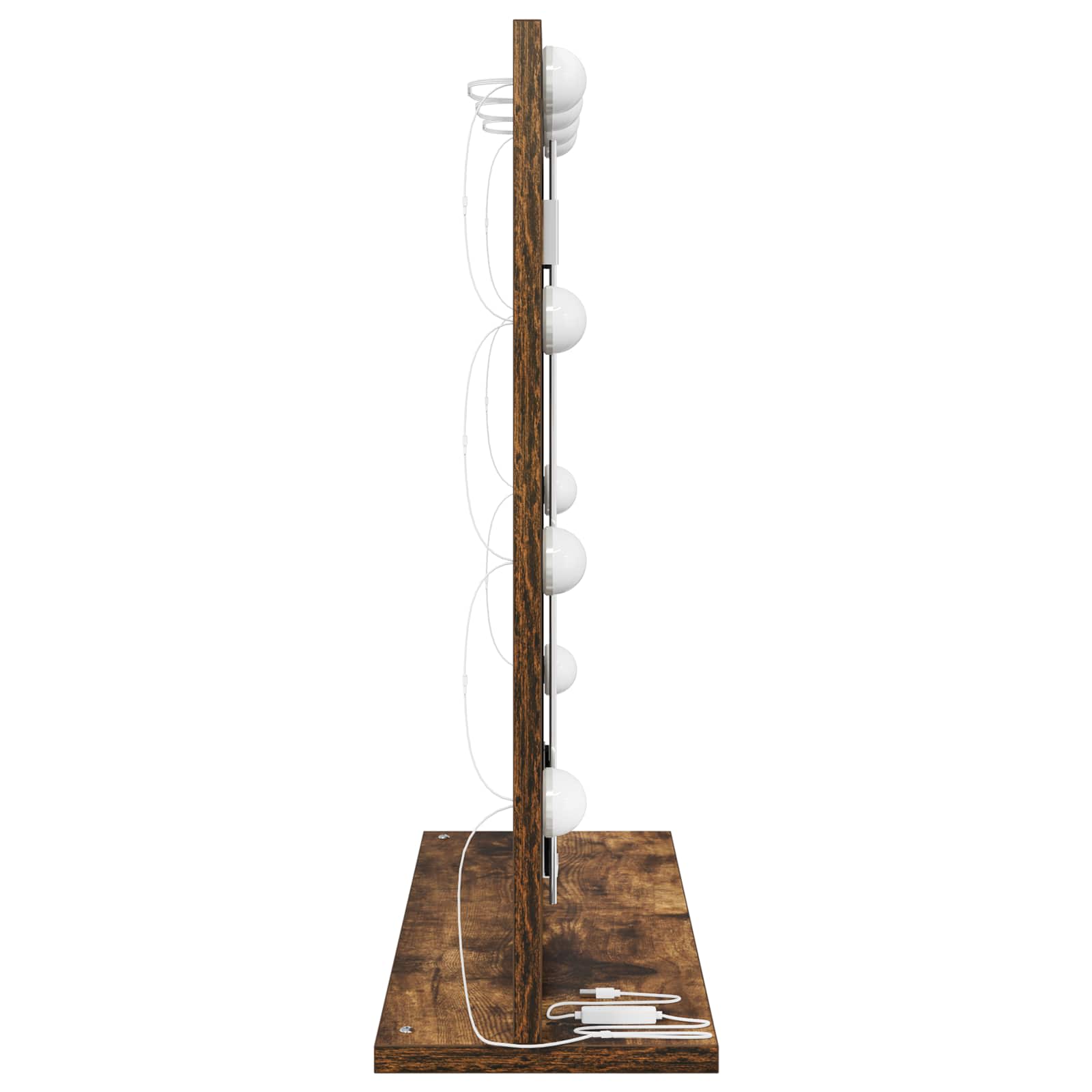 Specchio da Vanità Rovere fumé 60 x 55 x 18 cm Rettangolare