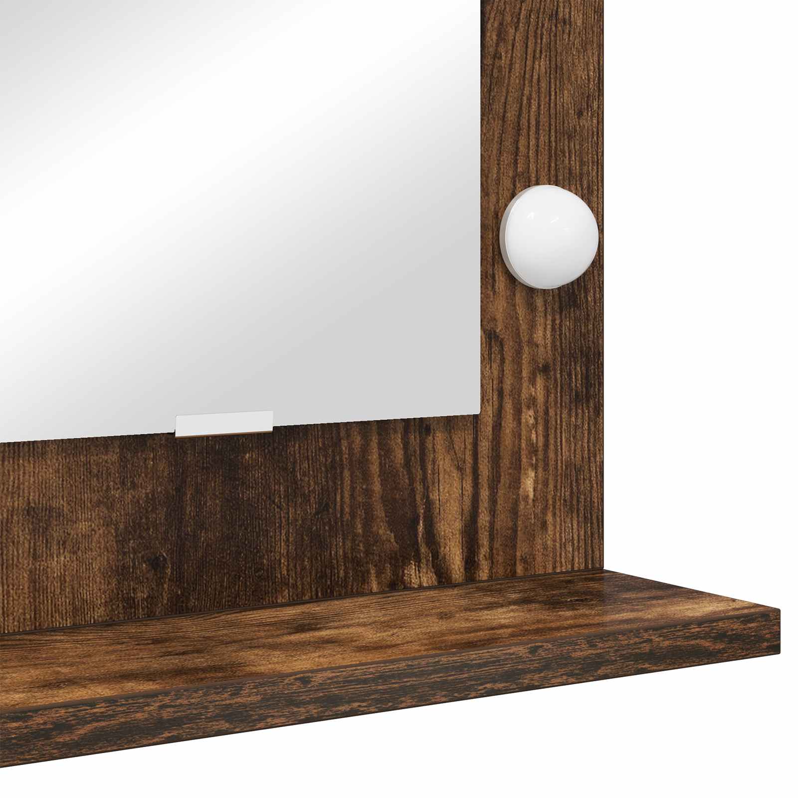 Specchio da Vanità Rovere fumé 60 x 55 x 18 cm Rettangolare