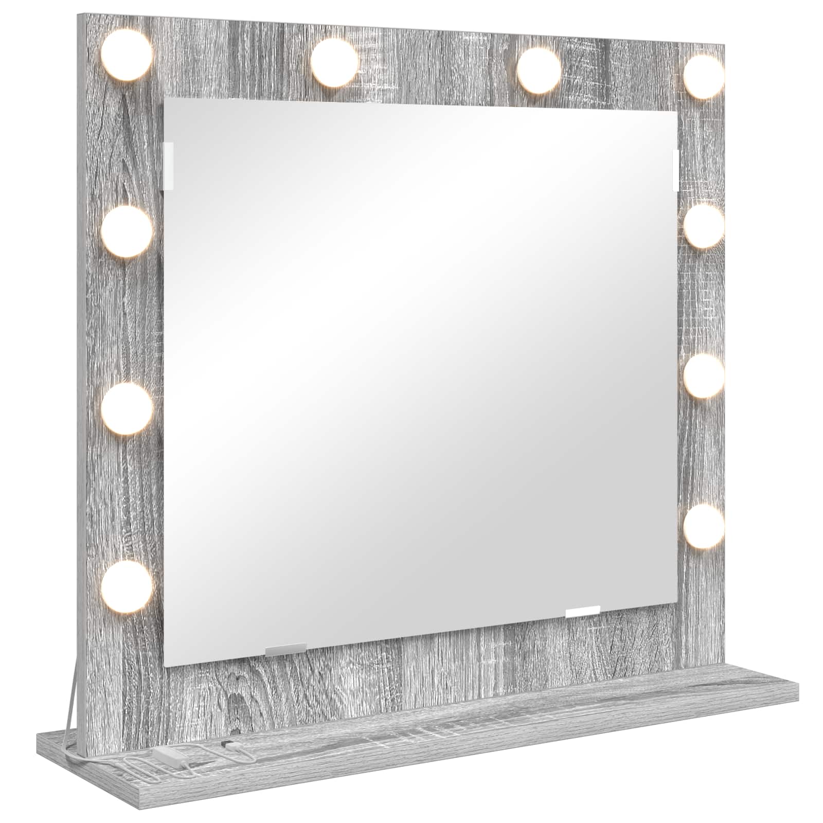 Specchio da Vanità Grigio Sonoma 60 x 55 x 18 cm Rettangolare