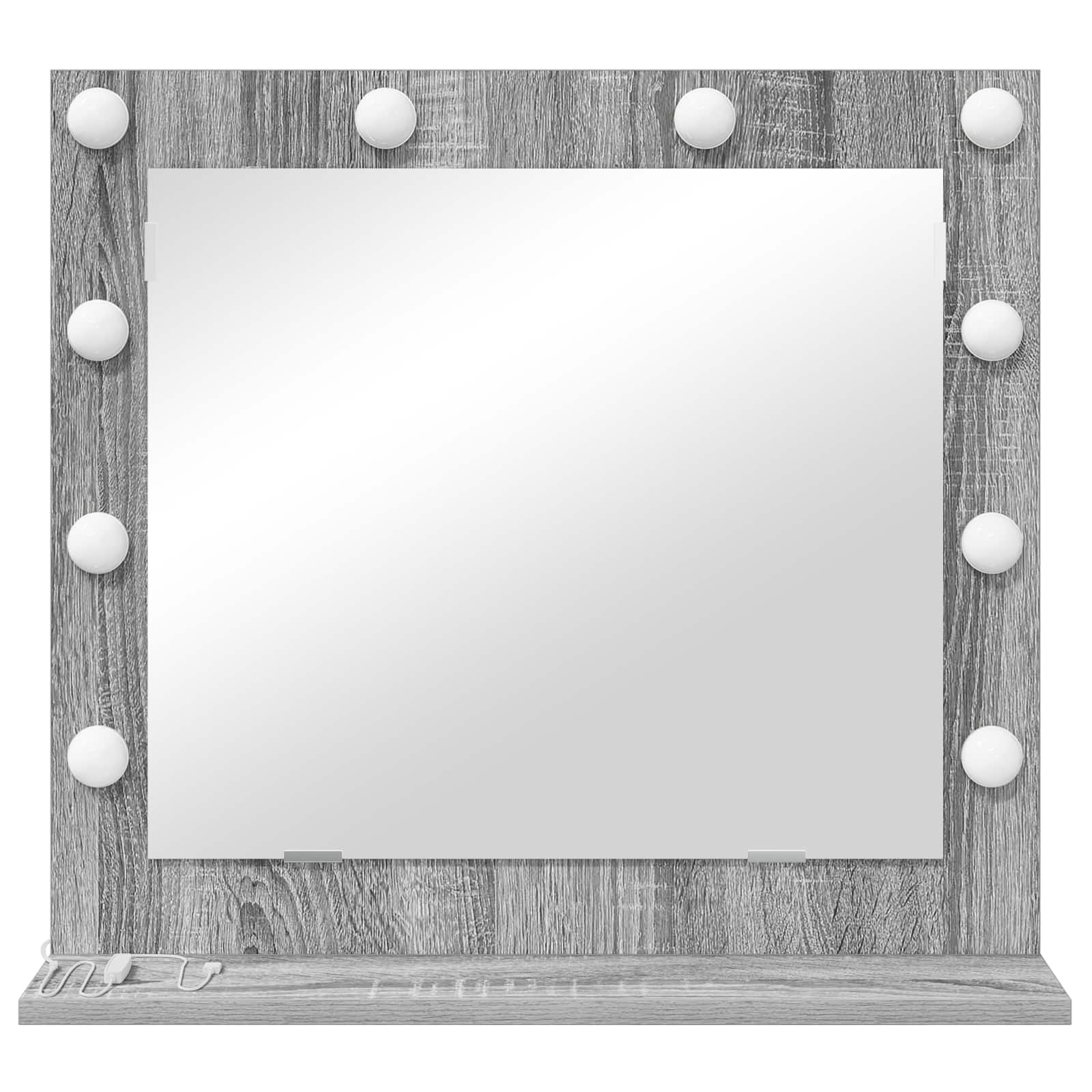 Specchio da Vanità Grigio Sonoma 60 x 55 x 18 cm Rettangolare