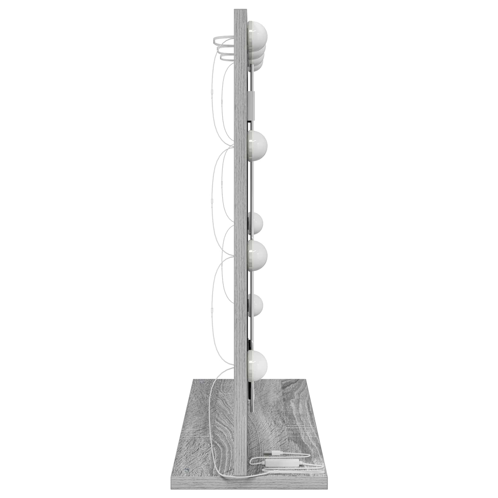 Specchio da Vanità Grigio Sonoma 60 x 55 x 18 cm Rettangolare