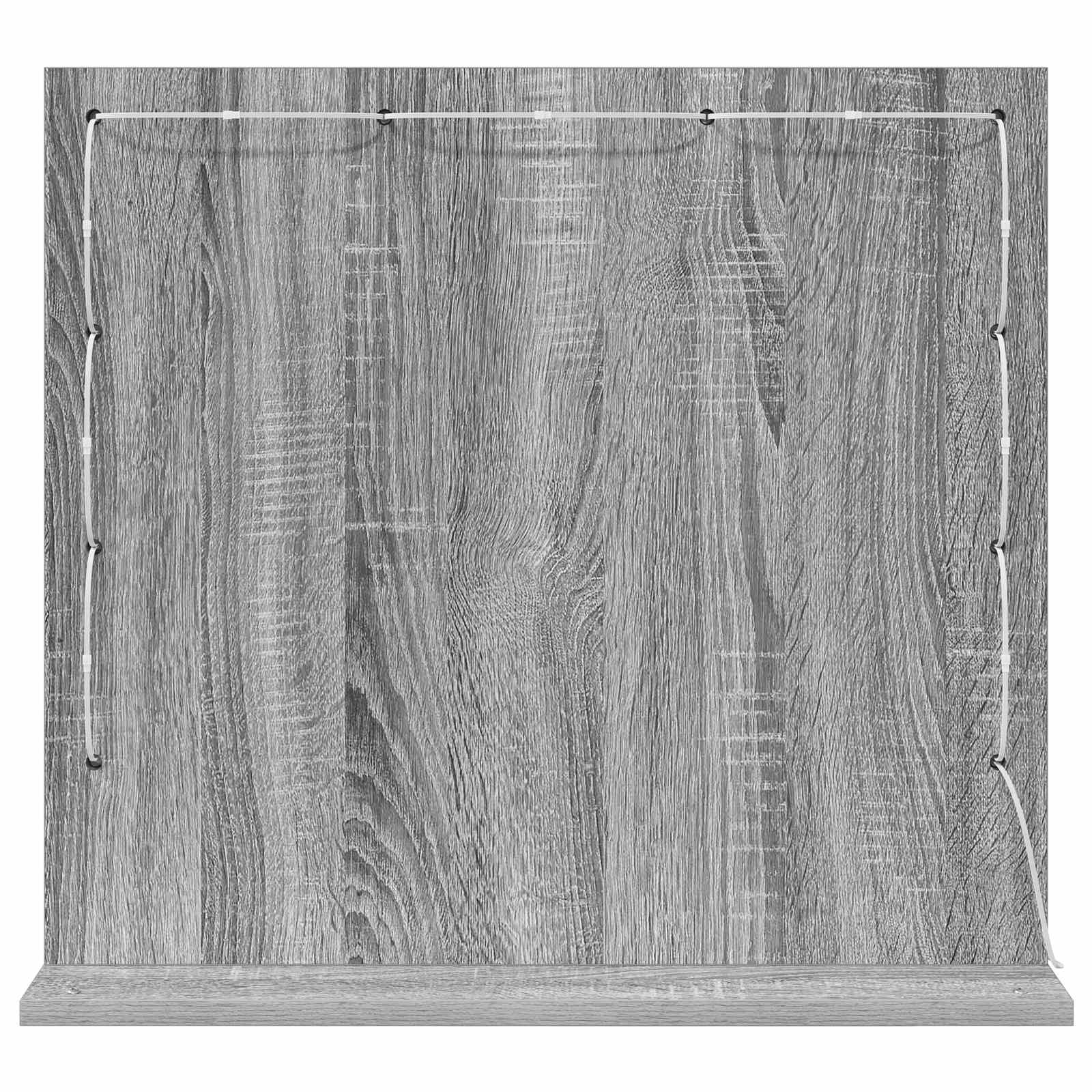 Specchio da Vanità Grigio Sonoma 60 x 55 x 18 cm Rettangolare