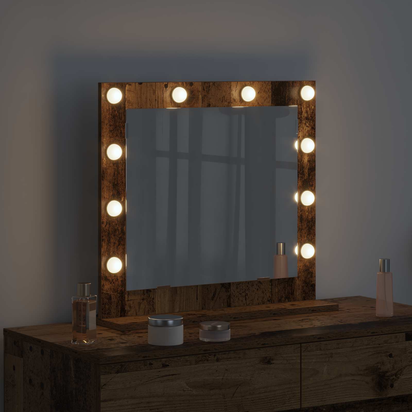 Specchio da Vanità Legno vecchio 60 x 55 x 18 cm Rettangolare
