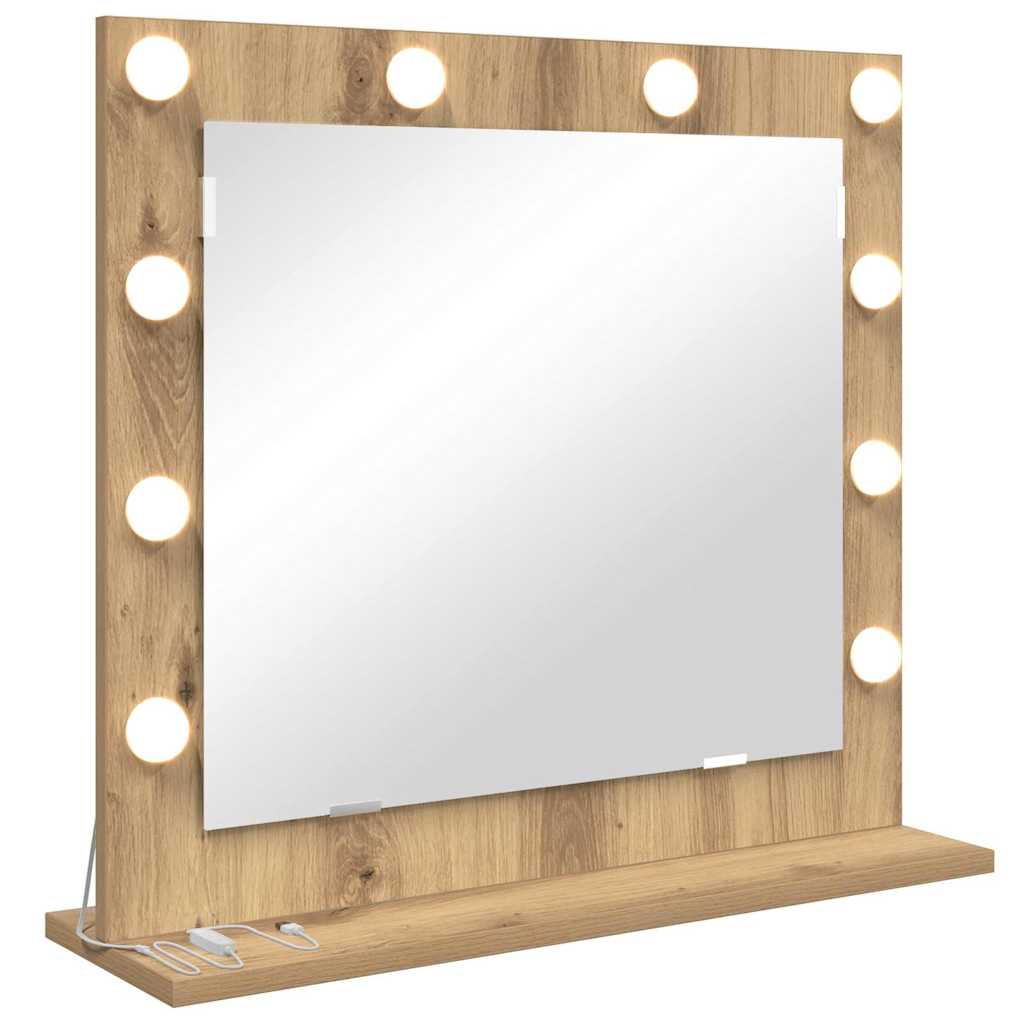 Specchio da Vanità Rovere artigianale 60 x 55 x 18 cm