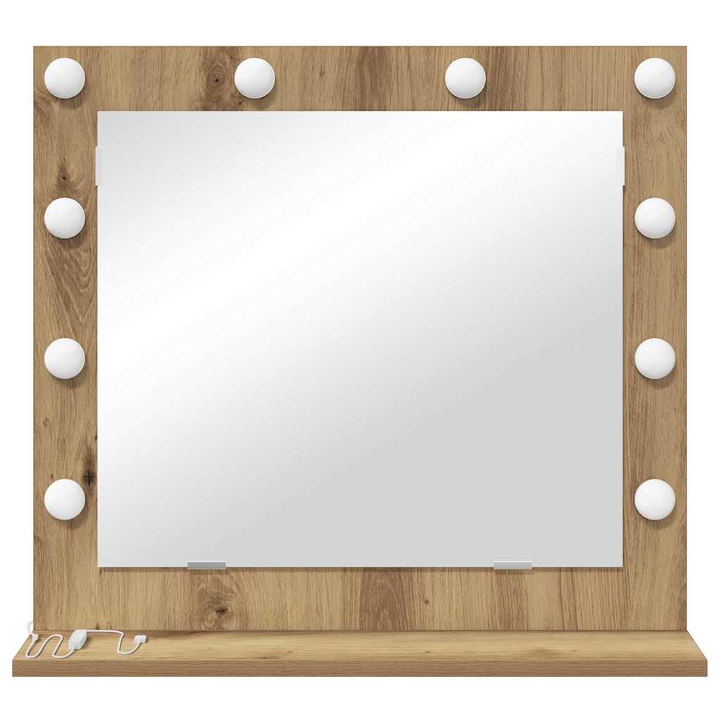 Specchio da Vanità Rovere artigianale 60 x 55 x 18 cm