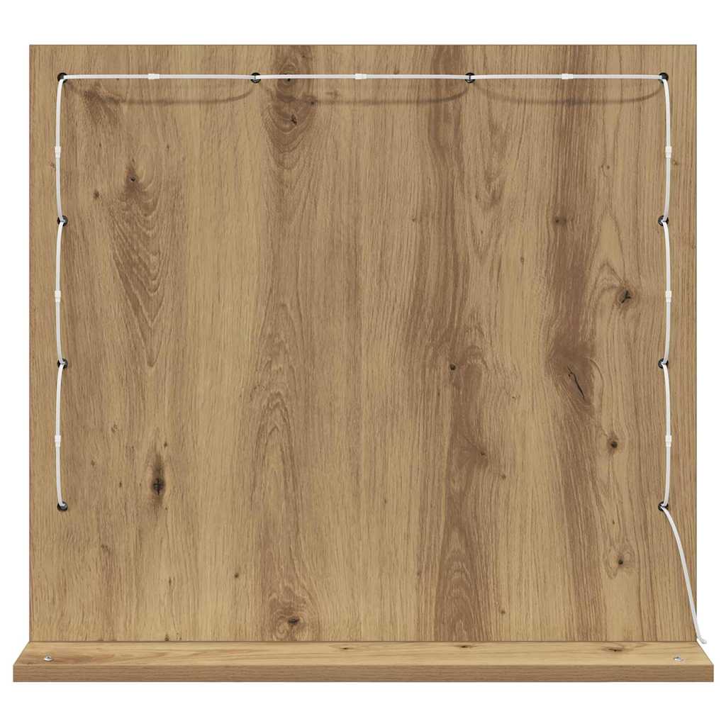 Specchio da Vanità Rovere artigianale 60 x 55 x 18 cm