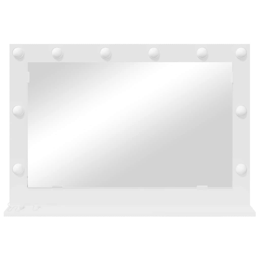 Specchio da Vanità Bianco 80 x 15 x 18 cm Rettangolare