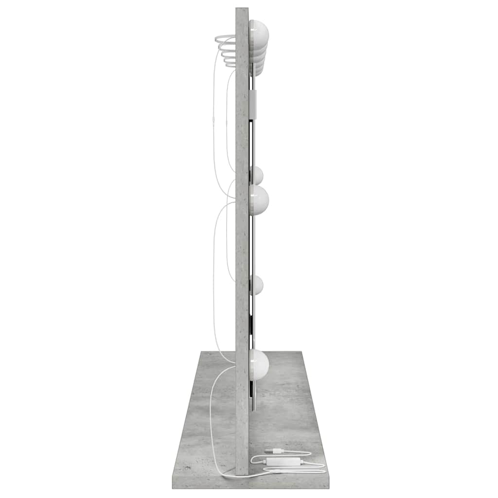Specchio da Vanità Grigio cemento 80 x 55 x 18 cm Rettangolare