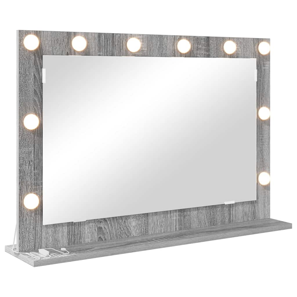 Specchio da Vanità Grigio Sonoma 80 x 55 x 18 cm Rettangolare