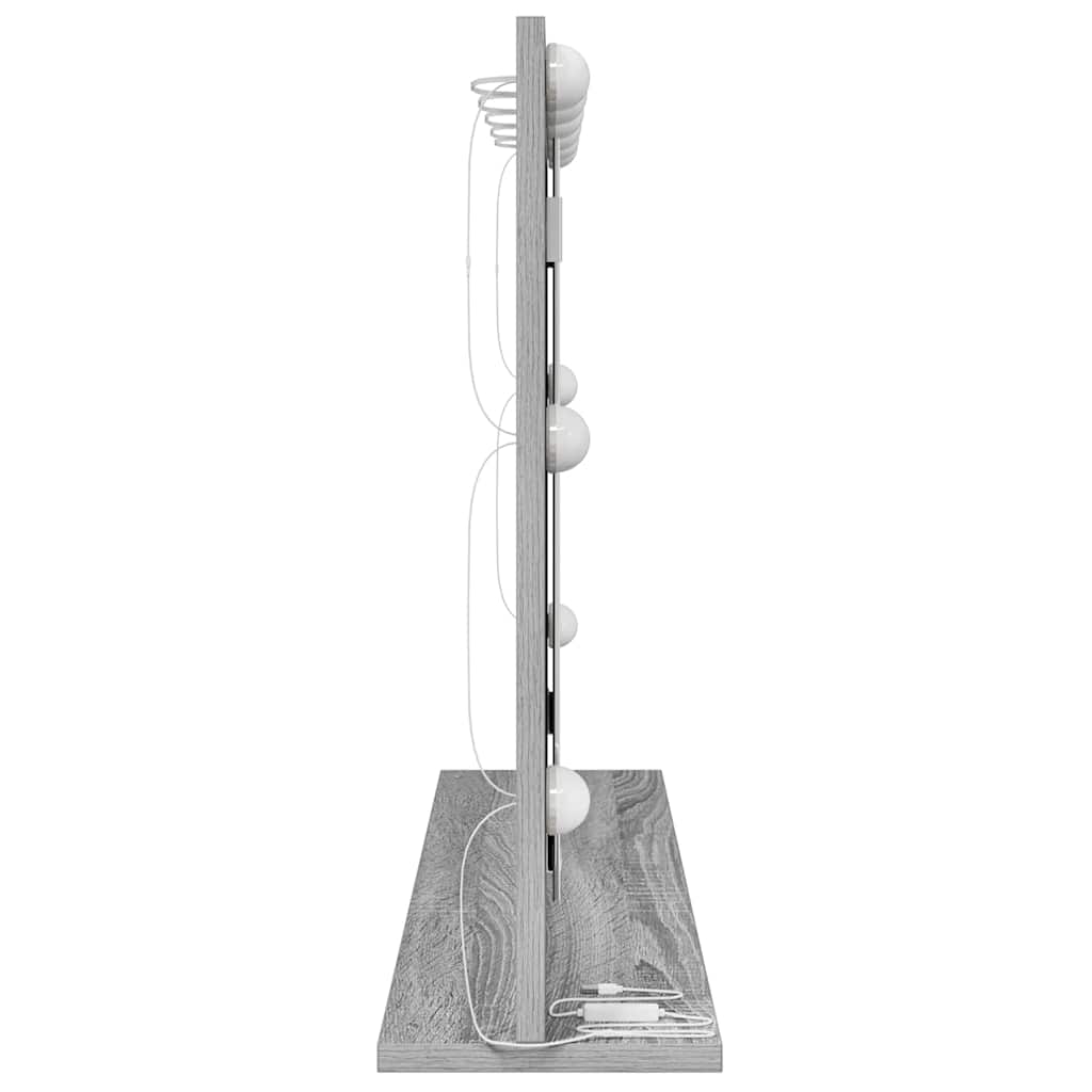 Specchio da Vanità Grigio Sonoma 80 x 55 x 18 cm Rettangolare