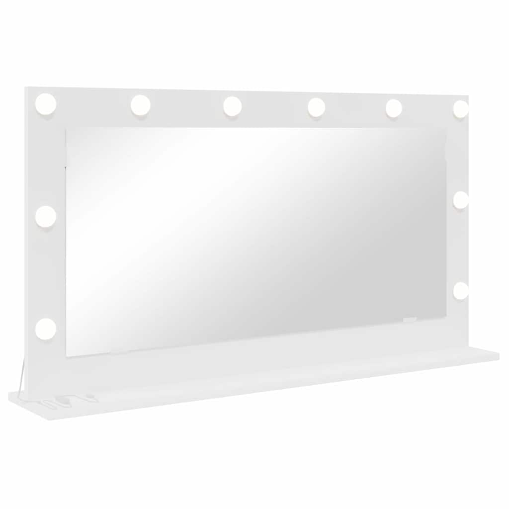 Specchio da Vanità Bianco 100 x 55 x 18 cm Rettangolare