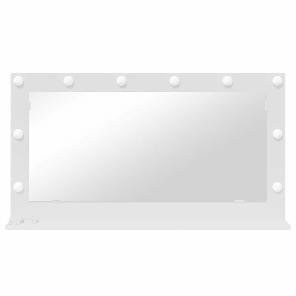 Specchio da Vanità Bianco 100 x 55 x 18 cm Rettangolare