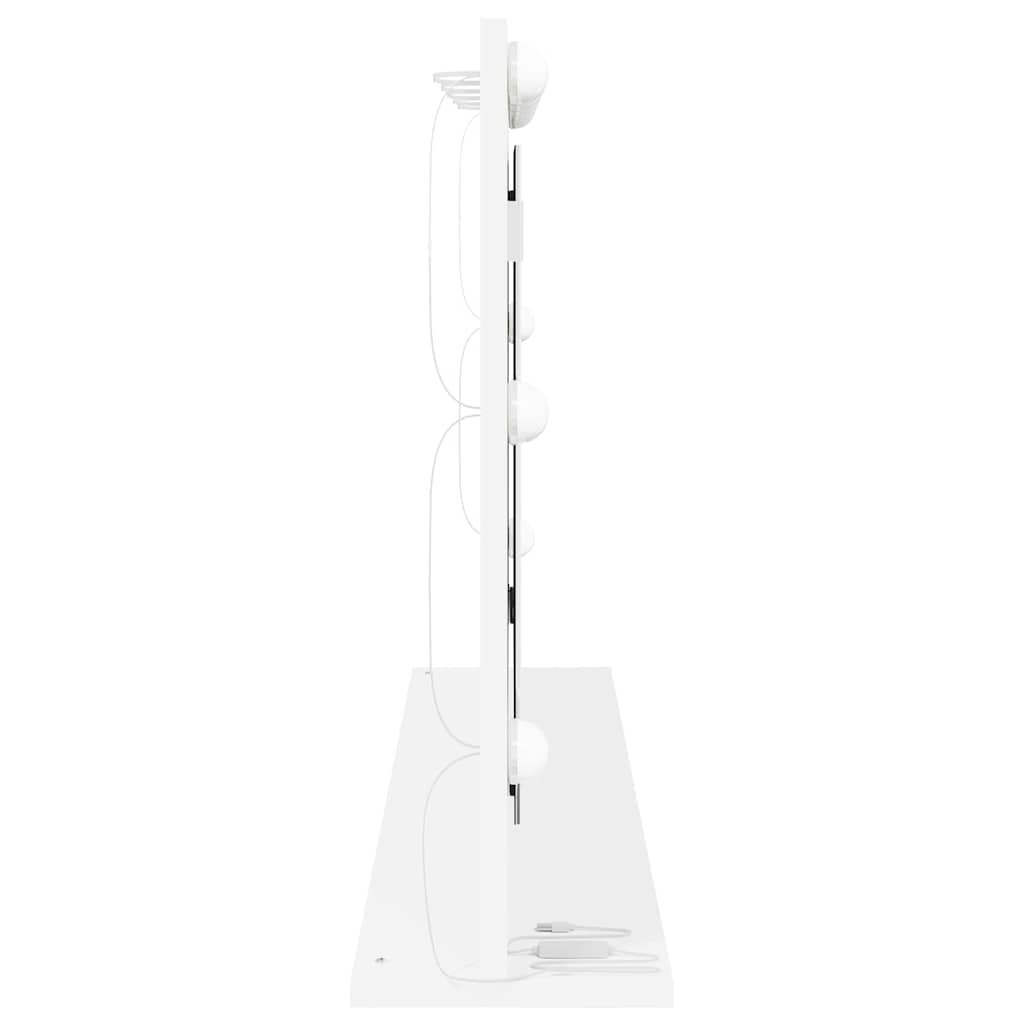Specchio da Vanità Bianco 100 x 55 x 18 cm Rettangolare