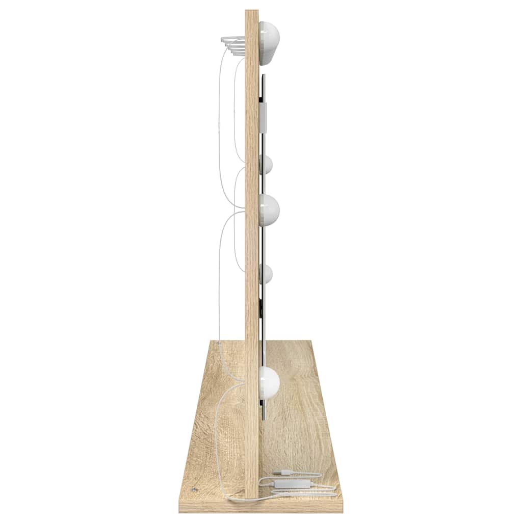 Specchio da Vanità Rovere Sonoma 100 x 55 x 18 cm Rettangolare