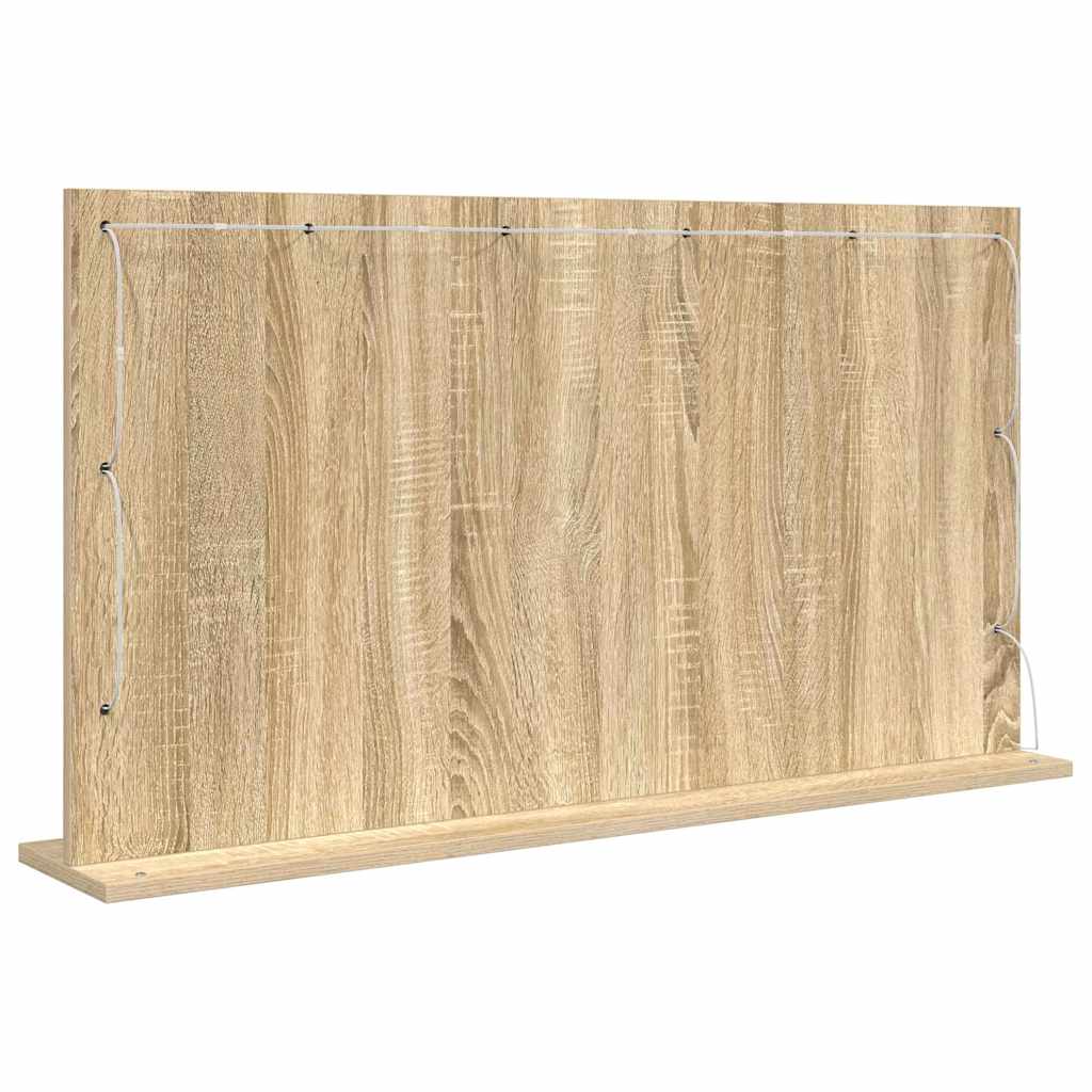 Specchio da Vanità Rovere Sonoma 100 x 55 x 18 cm Rettangolare