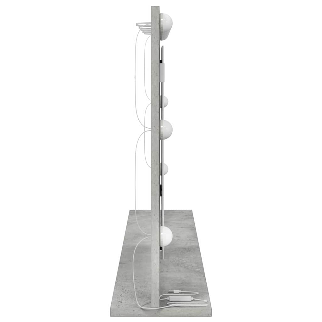 Specchio da Vanità Grigio cemento 100 x 55 x 18 cm Rettangolare