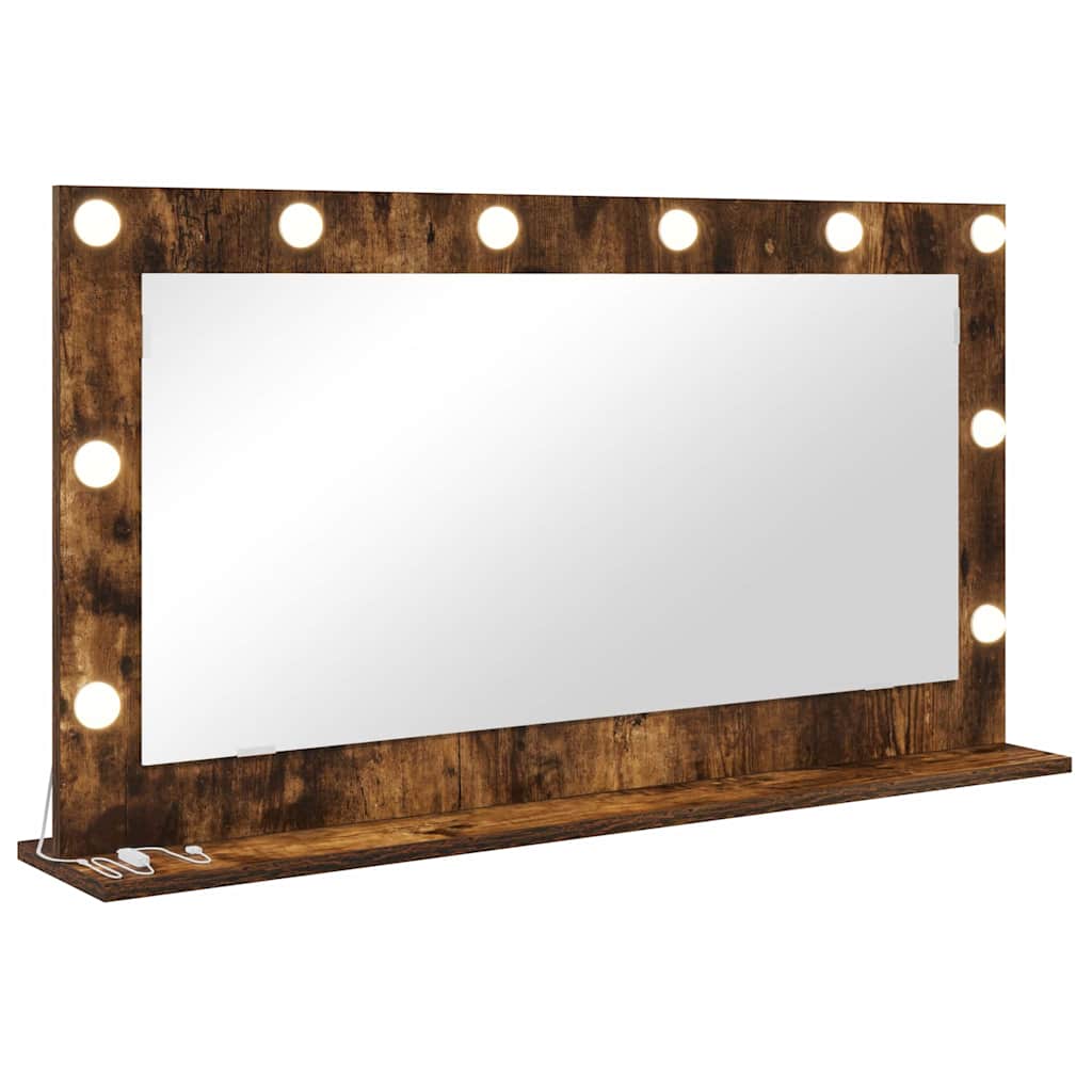 Specchio da Vanità Rovere fumé 100 x 55 x 18 cm Rettangolare
