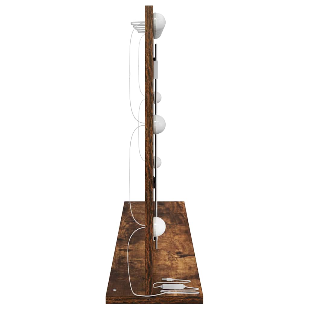 Specchio da Vanità Rovere fumé 100 x 55 x 18 cm Rettangolare