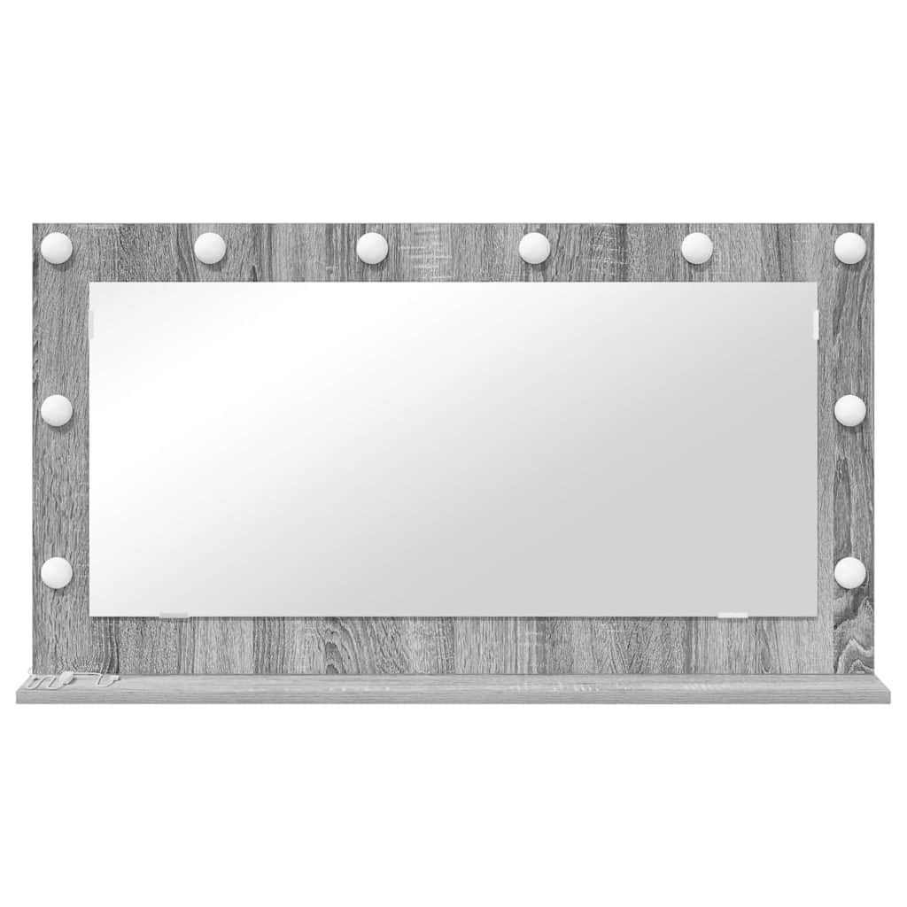 Specchio da Vanità Grigio Sonoma 100 x 55 x 18 cm Rettangolare