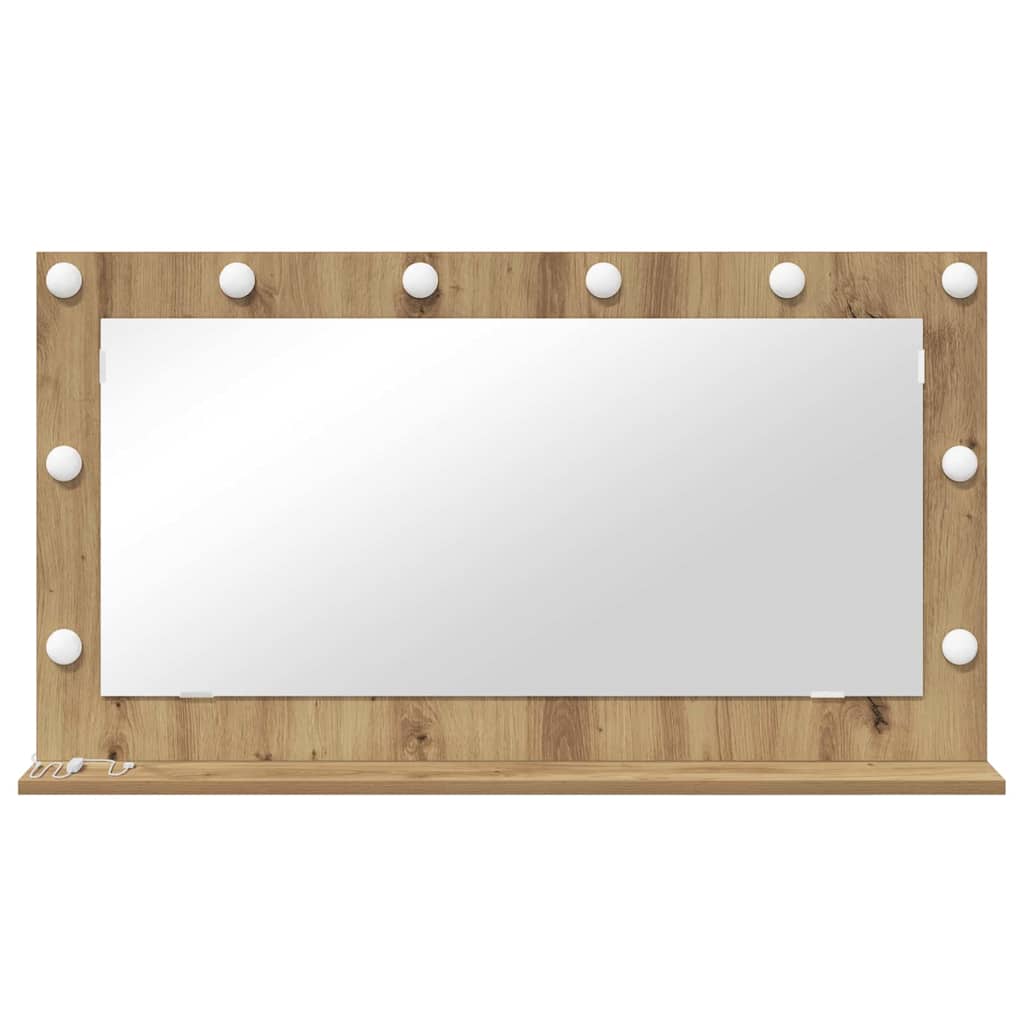 Specchio da Vanità Rovere artigianale 100 x 55 x 18 cm