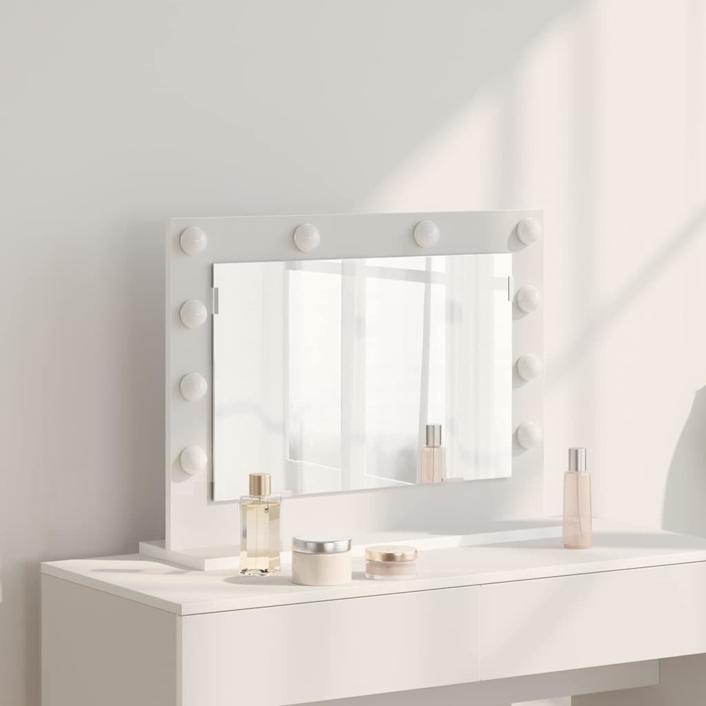 Specchio da Vanità Bianco 60 x 45 x 18 cm Rettangolare